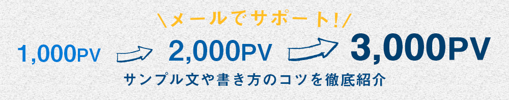 メールでサポート 1,000PV・2,000PV・3,000PVへ サンプル文や書き方のコツを徹底紹介